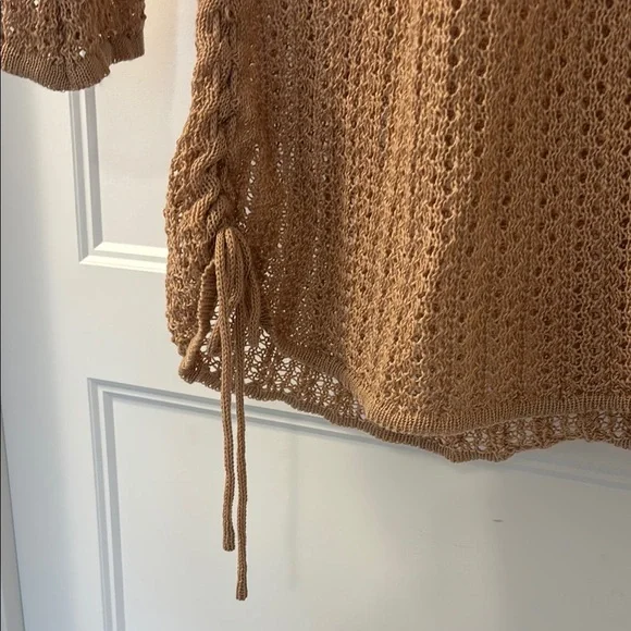 SHEIN Tan Ribbed Long Sleeve Bodycon Dress - Picture 7 of 10